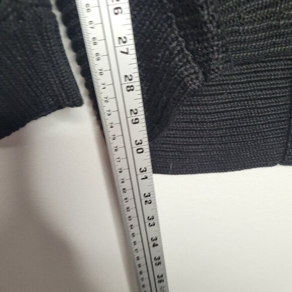 Calvin Klein black ribbed knit timeless classic minimalist turtleneck sweater L - Picture 7 of 8